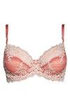 Wacoal Embrace Lace Underwire Bra In Faded Rose/ White Sand