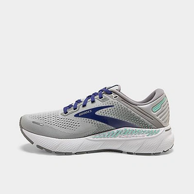 Brooks Women's Adrenaline Gts 22 Shoes - Ee/extra Wide Width In Grey/white/purple In Multi