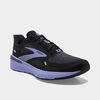 Brooks Launch Gts 9 Running Shoe In Black/ebony/purple