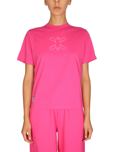 Mcq By Alexander Mcqueen Mcq Alexander Mcqueen Logo Printed Crewneck T In Pink