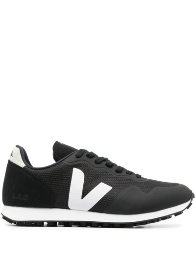 VEJA PANELLED LOW-TOP LACE-UP SNEAKERS