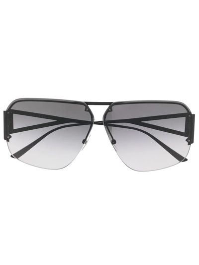 Bottega Veneta Bv1065s Oversize-frame Sunglasses In Black