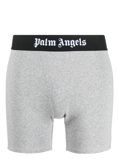 Palm Angels Classic Logo Boxers In Grey