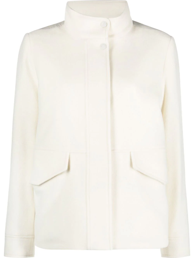 Woolrich Kuna Jacket In Wool And Cashmere Blend In Milky Cream