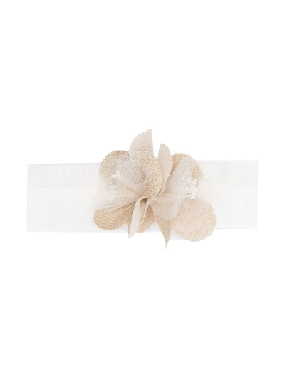 Colorichiari Kids' Floral-detail Hairband In White