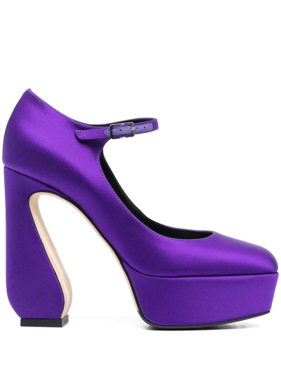 Gianvito Rossi 130mm Platform Pumps In Purple