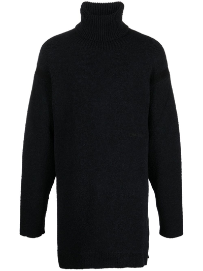 OFF-WHITE EMBROIDERED-LOGO ROLL NECK JUMPER