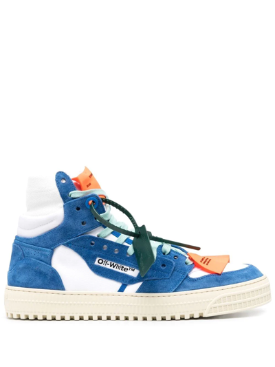Off-white Zip-tie Lace-up Sneakers In White Blue
