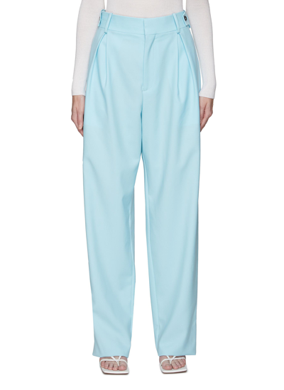 Bottega Veneta Light Blue Tapered Wool Twill Trousers