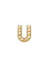 LOQUET LONDON DIAMOND 18K YELLOW GOLD U INITIAL CHARM