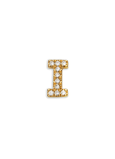 Loquet London Diamond 18k Gold Letter 'i' Charm