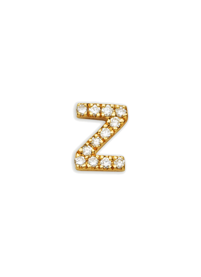 Loquet London Diamond 18k Yellow Gold Z Initial Charm