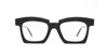 Kuboraum K5 Black Matt With Handcarved Surface Finishing Female Eyeglasses In Black Matt