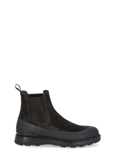 Woolrich Chelsea Boots With Rubber Insert In Black
