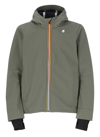 K-way Jacob St Warm Double Down Jacket In Green Blackish - Bl