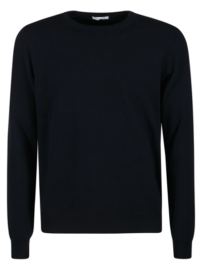 Malo Crew Neck Sweater In Cashmere In Blue