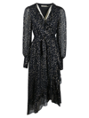 Zimmermann Polka-dot Silk Midi Dress - Women's - Silk/viscose/metallic Fibre In Nav