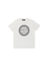 Versace Medusa-print Short-sleeve T-shirt In Bianco+nero