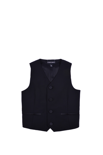 Emporio Armani Kids' Black Vest In Nero