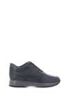 Hogan Interactive Biro Blue Leather Sneakers In Blue