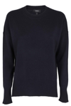 Theory Women's Karenia Yoke Cashmere Sweater In Deep Navy