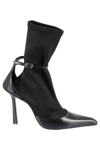 Alexander Wang Scuba And Leather Sock Boots In Nero