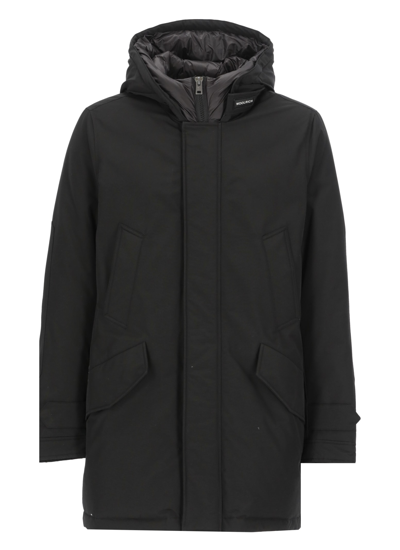 Woolrich Polar High Collar Parka In Black