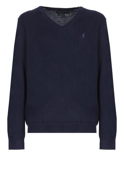 Ralph Lauren Wool Sweater In Blue