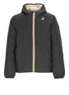 K-way Jacques Thermo Plus Reversible Jacket In Black Pure - Beige G