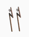 Federica Tosi Flash Earrings Brown In Brown