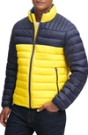 Tommy Hilfiger Real Down Packable Puffer Jacket In Yellow Nav