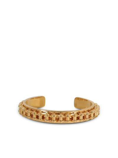 Balmain Chain-link Detail Cuff Bracelet In Gold