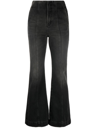 Ambush Flared Cropped Trousers In Black