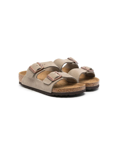 Birkenstock Kids' Arizona Leather Sandals In Green