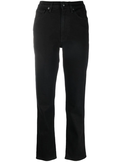 3x1 High-waist Tapered Jeans In Black