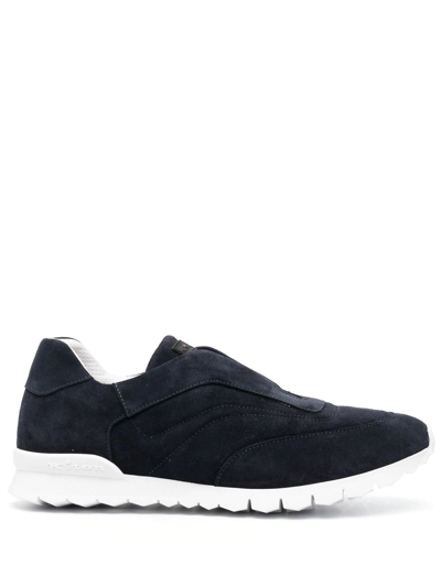 Kiton Slip-on Low Top Sneakers In Blue