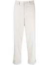 CLOSED ROLLED-CUFF CROPPED TROUSERS