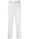 Closed Glow Up High Waist Wide Leg Corduroy Pants In Grey