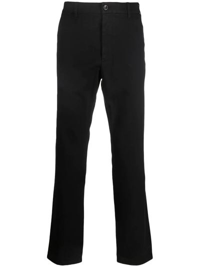 Norse Projects Mid-rise Straight-leg Trousers In Schwarz
