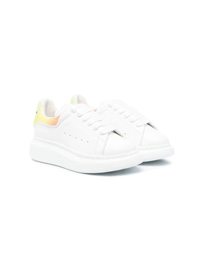 Alexander Mcqueen Baby's & Little Kid's Leather Rainbow Ovesize Sneakers In White Multi