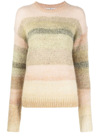 ACNE STUDIOS FADED STRIPED KNITTED JUMPER