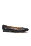 Chloé Lauren Nappa Leather Ballet Flats In Black