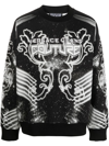 Versace Jeans Couture Space Couture Long-sleeve Sweatshirt In Schwarz