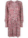 Isabel Marant Étoile Abstract Pattern-print V-neck Mini Dress In Rosa