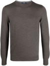 Barba Napoli Crew-neck Knit Jumper In Grau