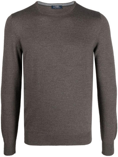 Barba Napoli Crew-neck Knit Jumper In Grau