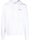 Off-white Wave Diag Drawstring Hoodie In Weiss