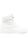 GANNI HIGH-TOP LOGO-PATCH SNEAKERS