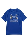 Under Armour Kids' Ua Tech™ Hybrid Performance Graphic Tee In 401 Royal