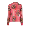 AHLUWALIA PINK LILY PRINTED BUTTON-DOWN SHIRT,WAHLUTO008AW2218036702